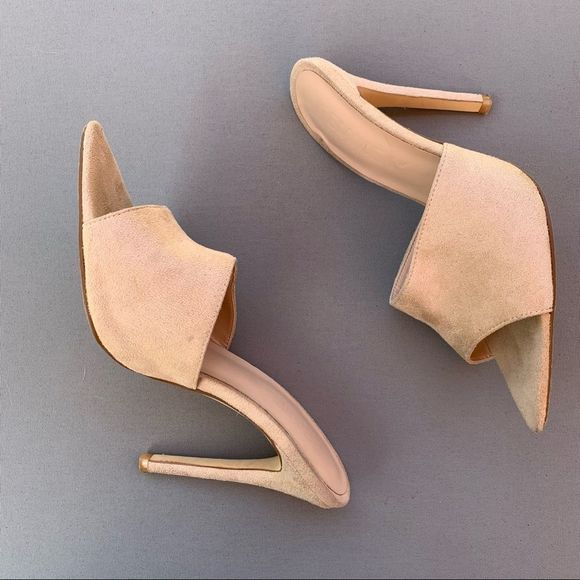 Femme LA Shoes - Femme LA Gianni Suede Mule Nude Size 38 (8)